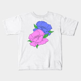 Violacea Rose Hand Drawn Gardening Gift Kids T-Shirt